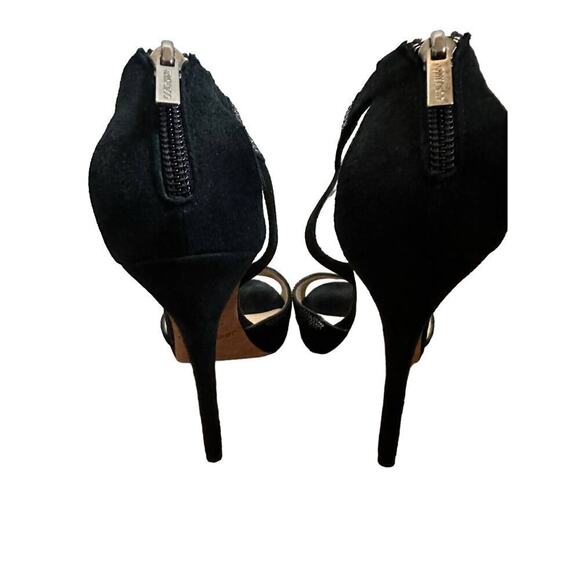 Jimmy Choo Crystal-Embellished Black Suede Heels | Size 11| Evening - Picture 7 of 9
